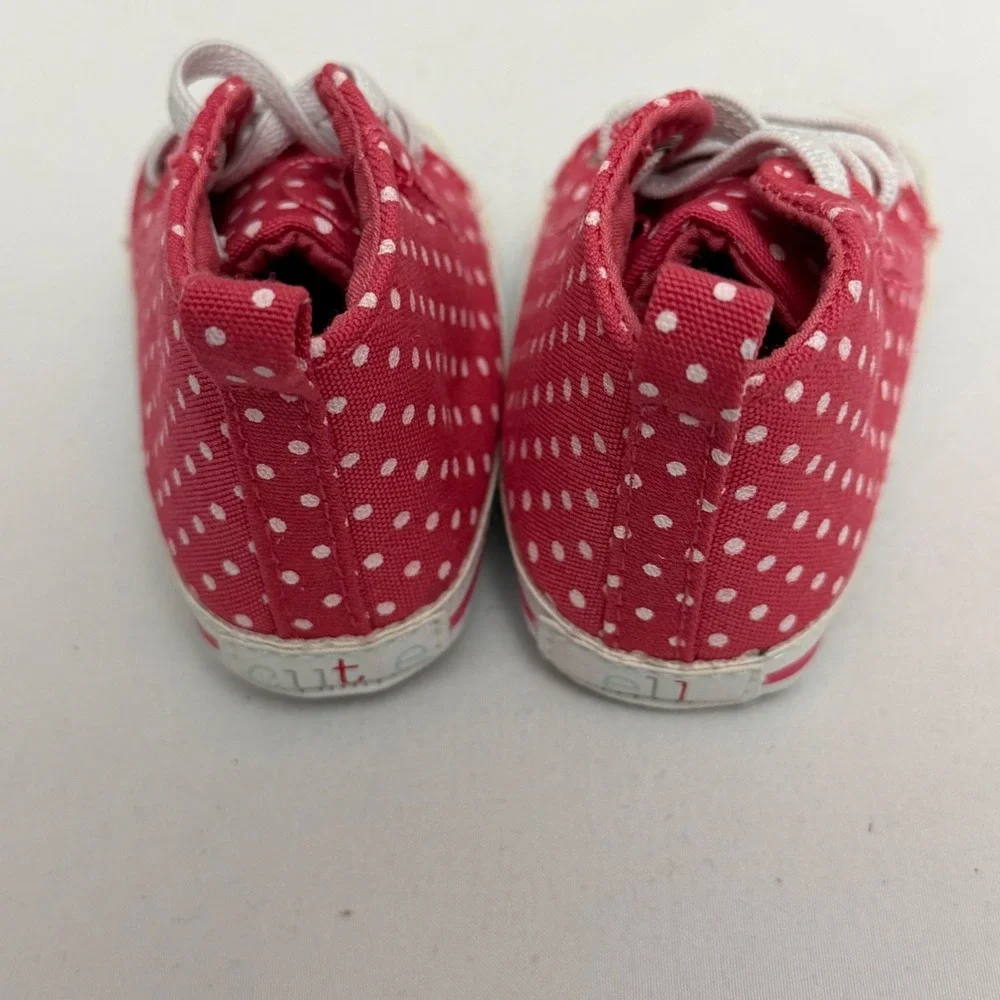 Carter's & Baby‎ B'gosh Newborn Crib Shoes Bundle Pink Polka Dot Brown Quilted